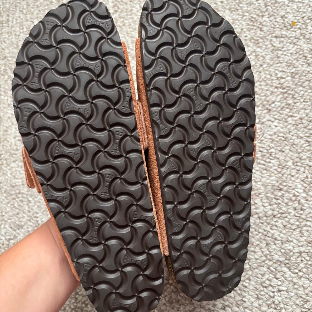 Birkenstock Women’s Kyoto Hook and Loop Strap Slide Sandals Burnt Orange Sz 40 - Picture 4 of 7